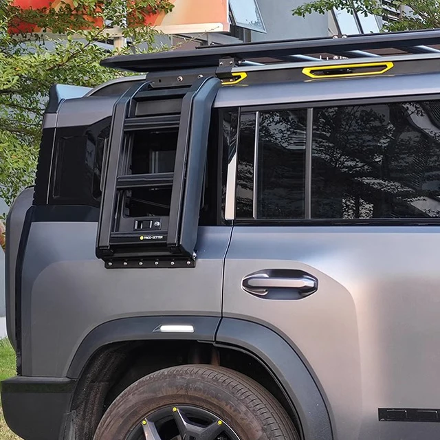 

suv jetour accessories roof luggage rack spoiler Aluminum alloy expansion platform backpack roof frame side climbing ladder