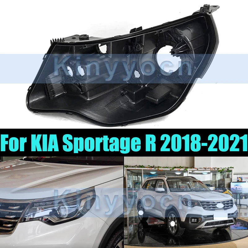 

Front Headlight Base Cover For KIA Sportage R 2018-2021 Light Back Headlamp Back Housing Bottom Protection Shell