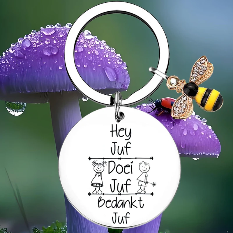 Regalos para profesores holandeses de liefste juf, llavero para profesores, regalo de agradecimiento para profesores, regalos de graduación para profesores