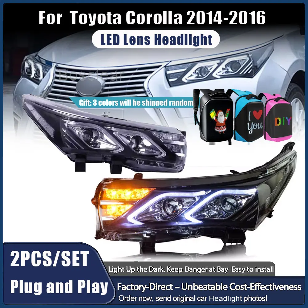 

Фары для Toyota Corolla 2014-2016: Обновленные, модифицированные, с динамическими ДХО и светодиодными поворотниками. Автоаксессуары.