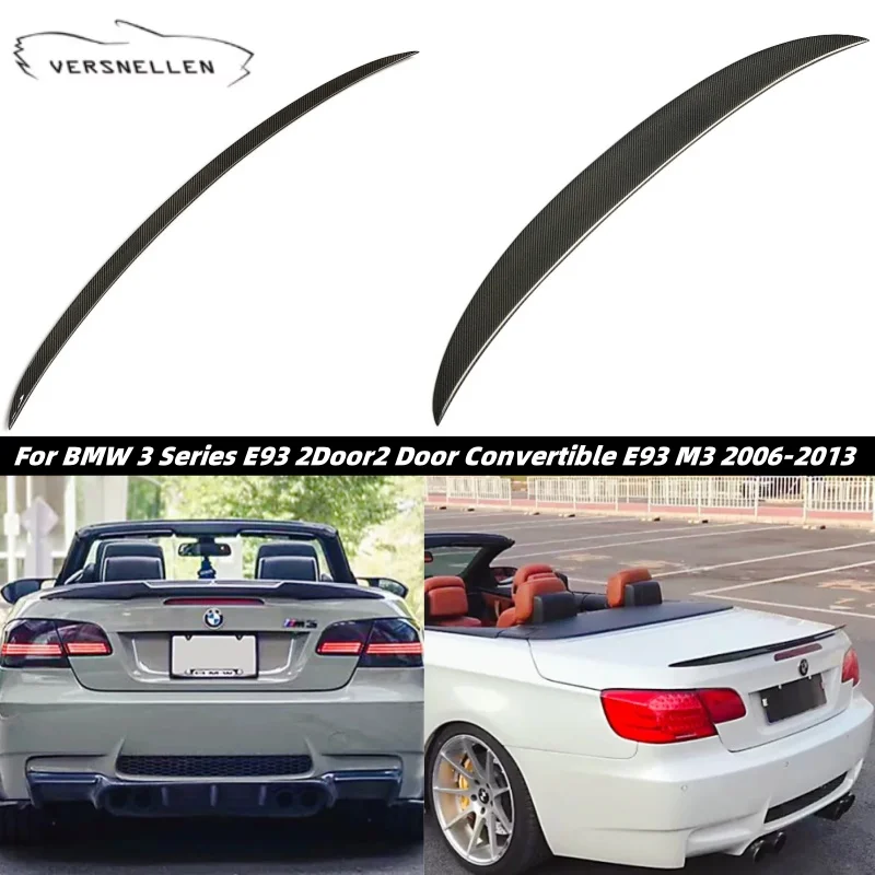 Carbon Fiber Rear Spoiler For BMW 3 Series E93 2 Door Convertible E93 M3 325i 335i 2006-2013 Rear Trunk Wing Spoiler P Style