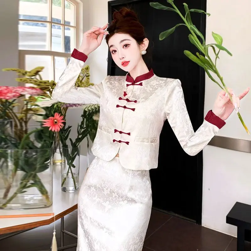 spring-autumn-vintage-chinese-clothing-set-exquisite-long-sleeve-stand-collor-top-middle-skirt-set-women-daily-tang-suit-set