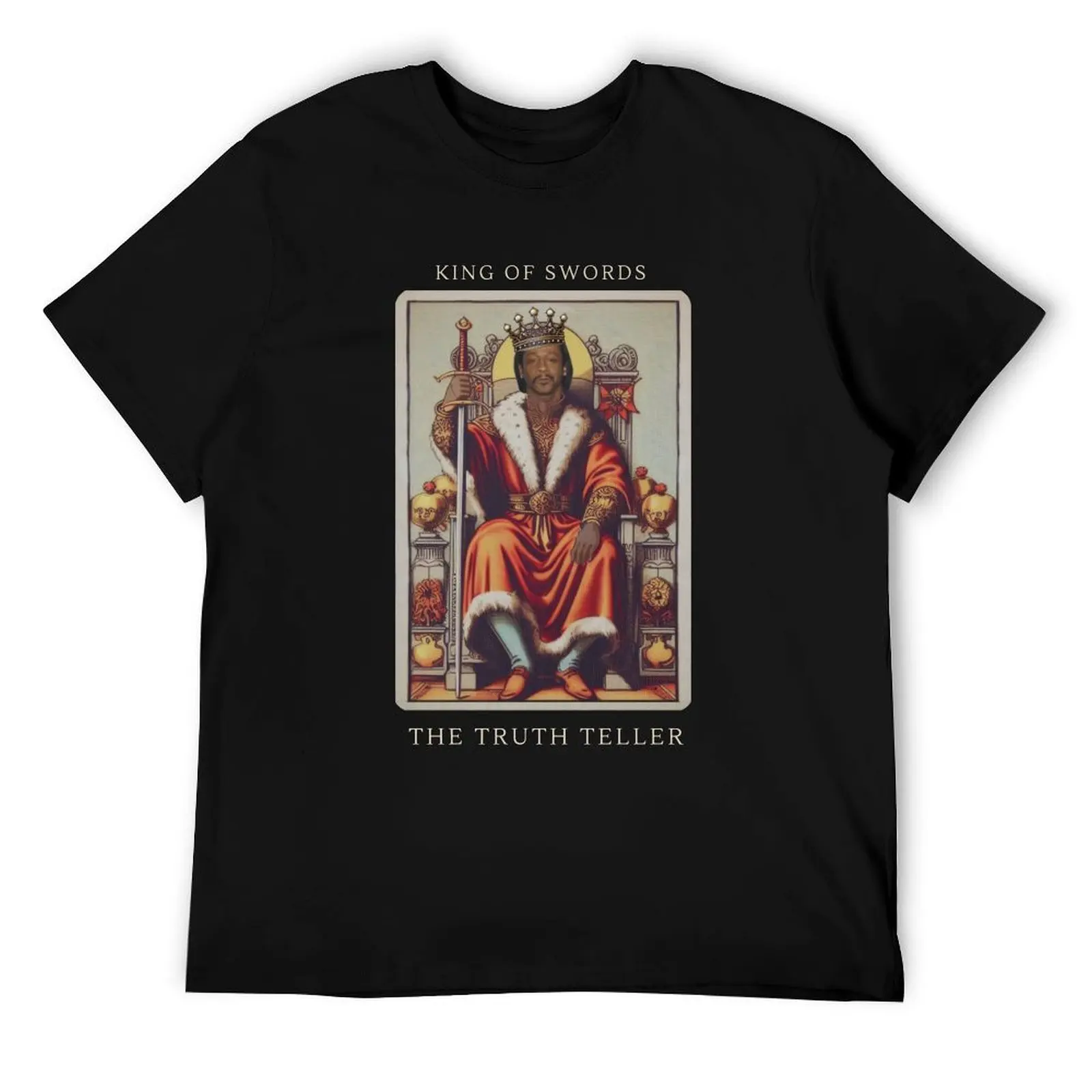 

Katt Williams King of Swords Tarot T-Shirt cotton t shirt pack man tshirt g man t shirts for men T-Shirt