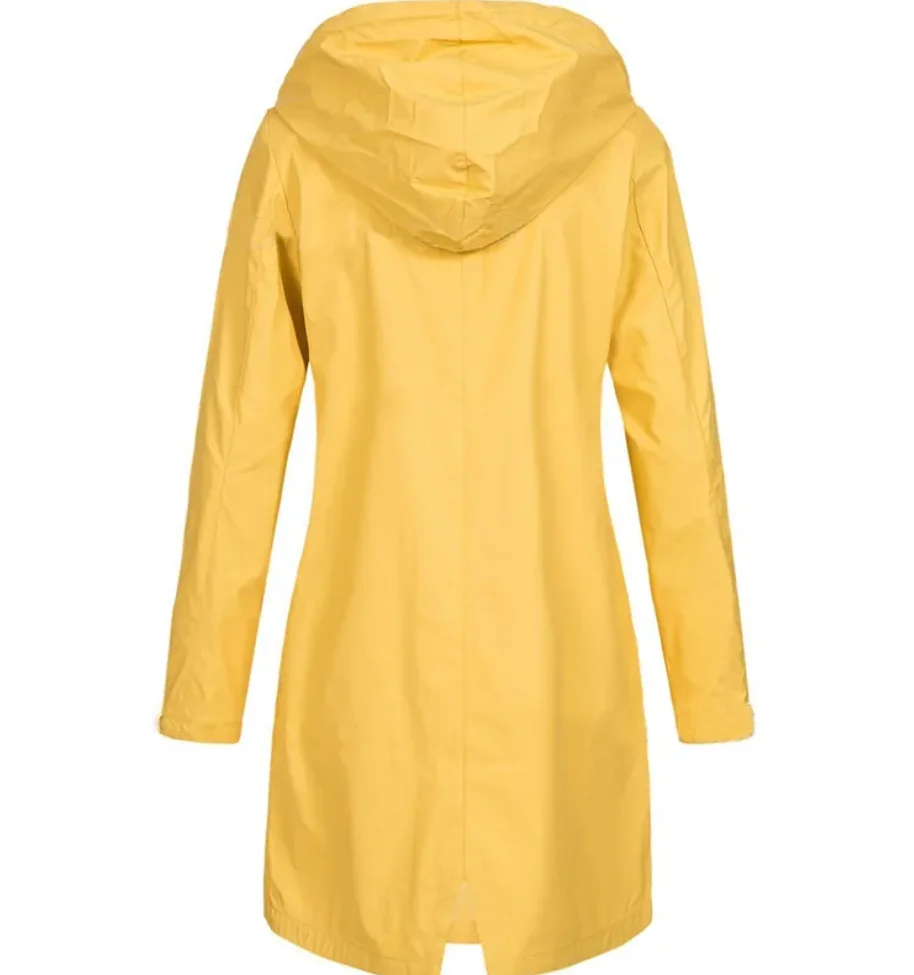 Raincoat Women'S Zipper Waterproof Raincoat Jacket Lightweight Rain Jacket Outdoor Packable Waterproof Hooded Rain Jackets