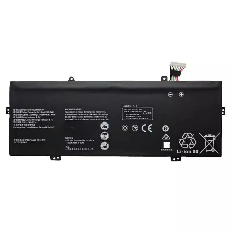 [NEW] for Huawei Matebook X Pro MACH-W19 VLT-W60 VLT-W50 Battery HB4593R1ECW Laptop Internal Battery Pack