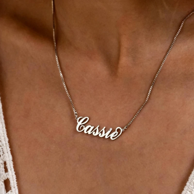 Personalized Custom Cursive Name Necklace, Dainty Gift