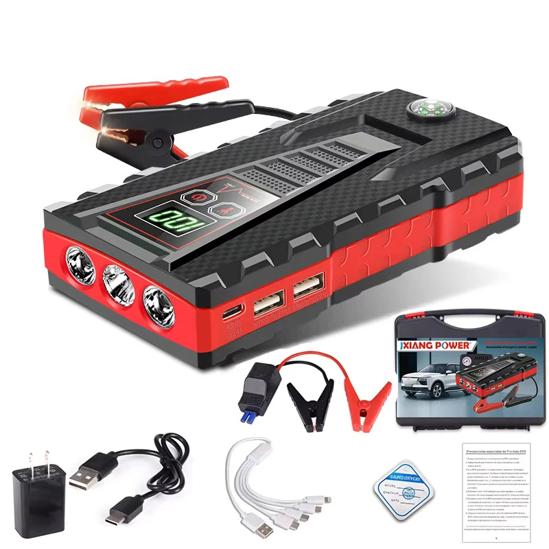 Arrancador de Coches de 6000 mAh, Dispositivo de Arranque de Emergencia de 12 V, Banco de Energía Portátil, Cargador de Batería Automotriz, Sistema de Arranque de Vehículos