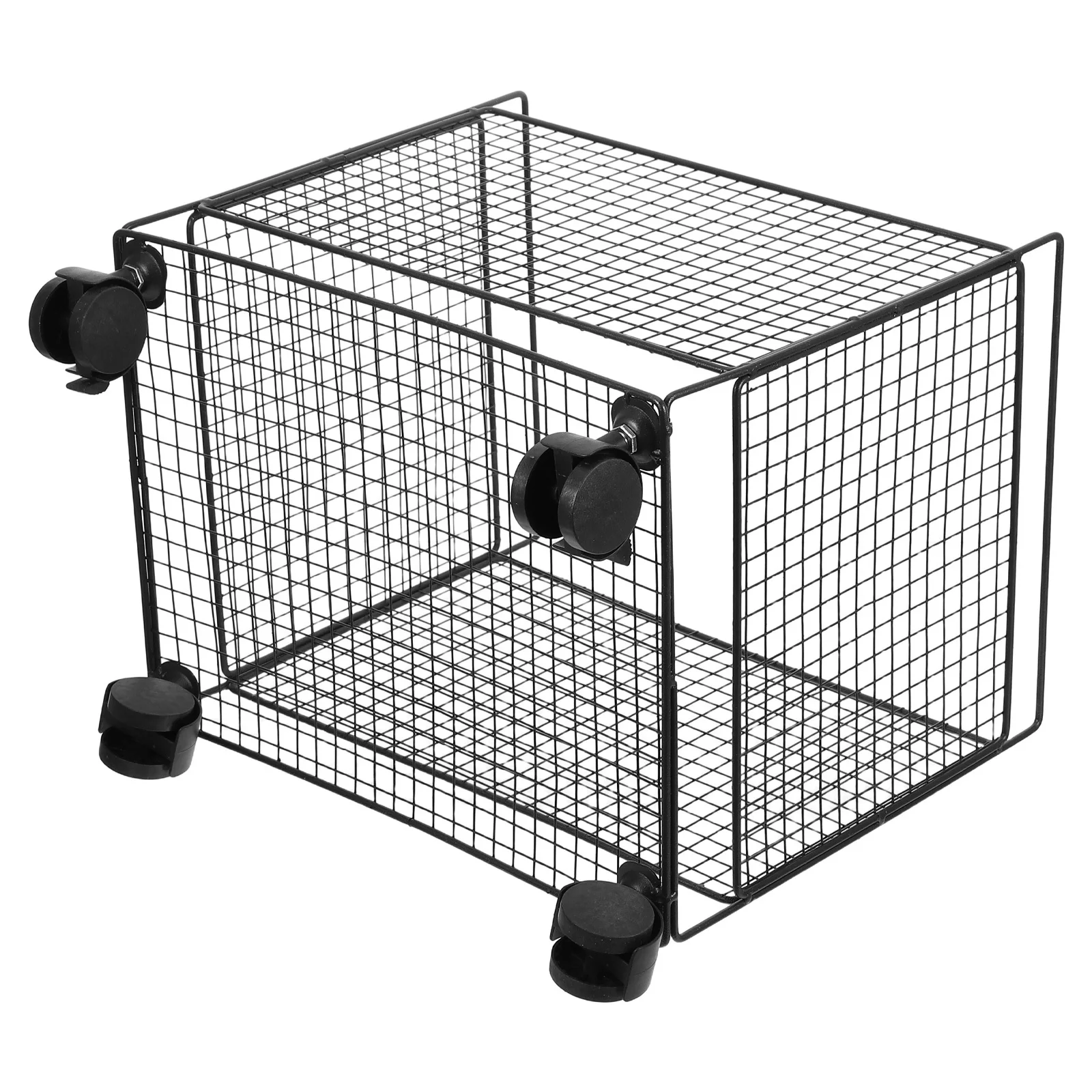 

Household Dirty Clothes Storage Basket Iron Rolling Laundry Basket Black 12.97x12.77x9.82in Laundry Hamper for Bathroom Bedroom