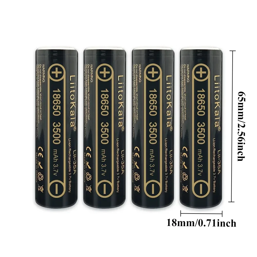 Liitokala 18650 Bateria 3.7V 3500mAh Akumulatory 18650 do Latarki Bateria 100% Nowe Wysokiej Jakości Produkty — zdjęcie produktu 3