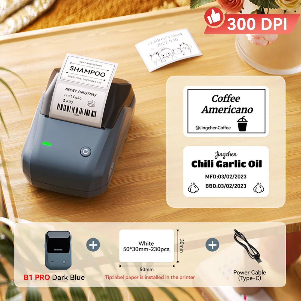 Niimbot B1 Pro draadloze labelprinter 300 DPI rood zwart dubbele kleurenprint zakelijke labelprijslabelmaker fotoprinter