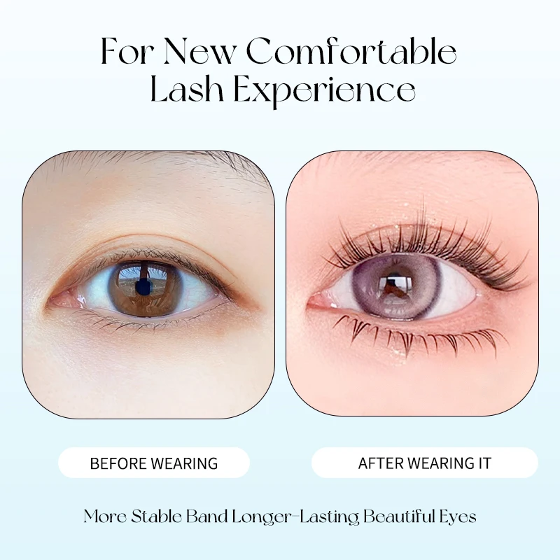 Ciglia autoadesive Ciglia a grappolo Senza colla Ciglia individuali Cluster per ciglia morbide e alla moda Ciglia autoadesive riutilizzabili