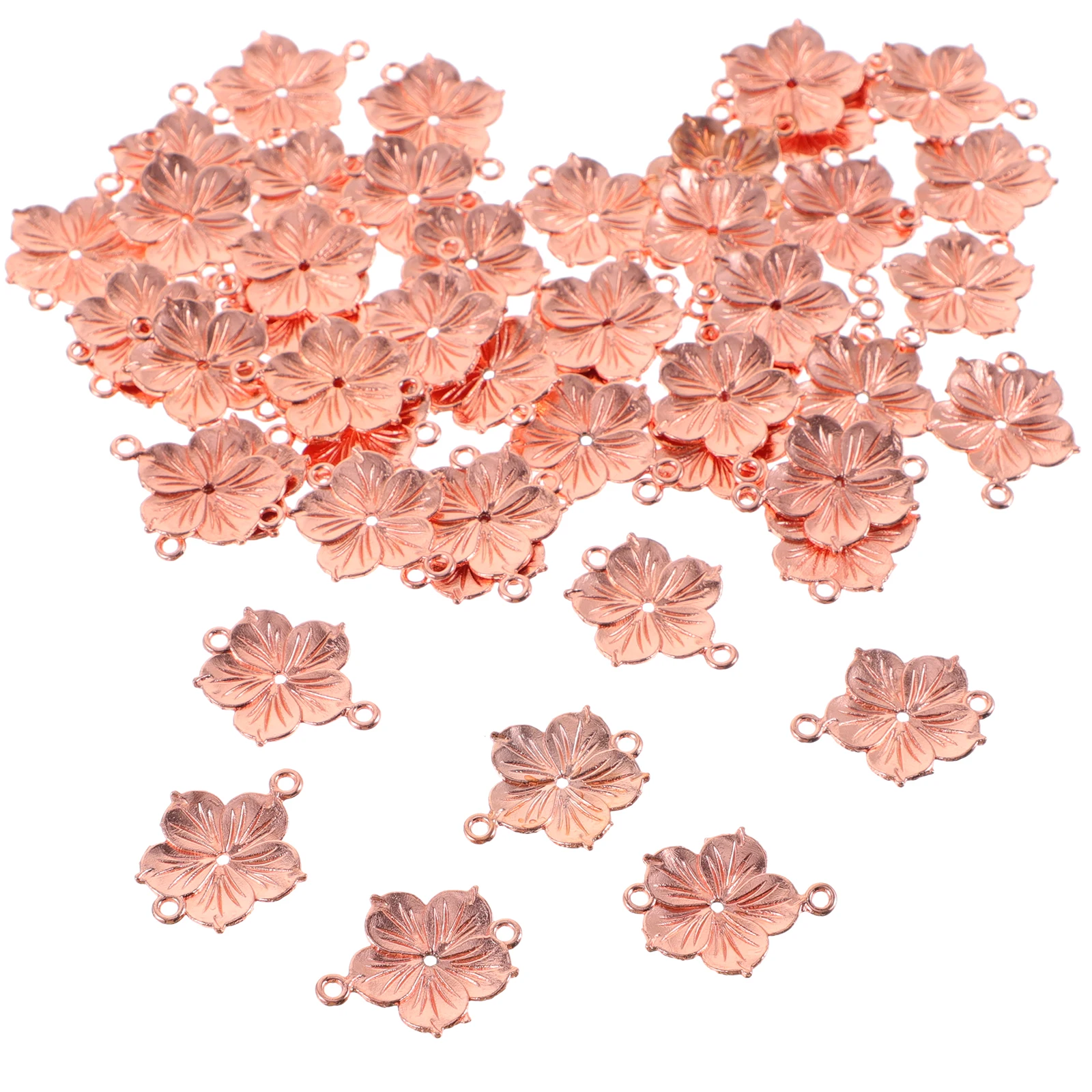 

50pcs Alloy Pendants Vintage Flower Jewelry Connector Durable Diy Craft Accessory Handmade Pendant For Necklace Bracelet