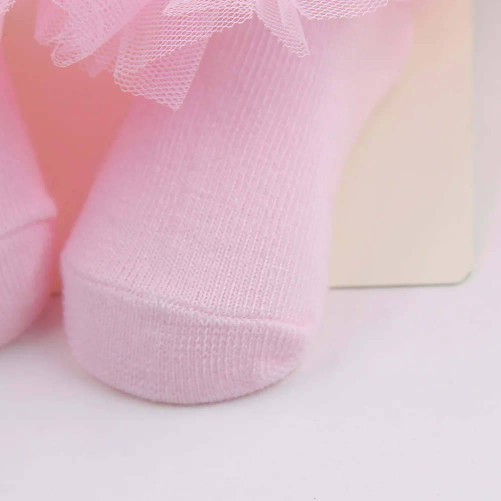 3Pcs/Set Organza Flower Lace Baby Headbands Socks 0-12M Cotton Anti Slip Solid Newborn Toddler Sock Bow Caps Headwraps