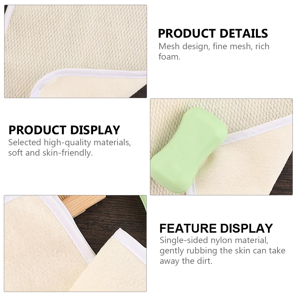 

5pcs Exfoliating Face Wash Towels Soft Body Scrub Nylon Bath Cloth Shower Gloves Remove Dead Skin Fast Drying Machine