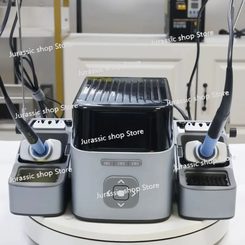 

T420D Dual-channel Smart Soldering Station Supports T115 T210 T245 Handles for Phone PCB Board Welding Repair Fast Heat