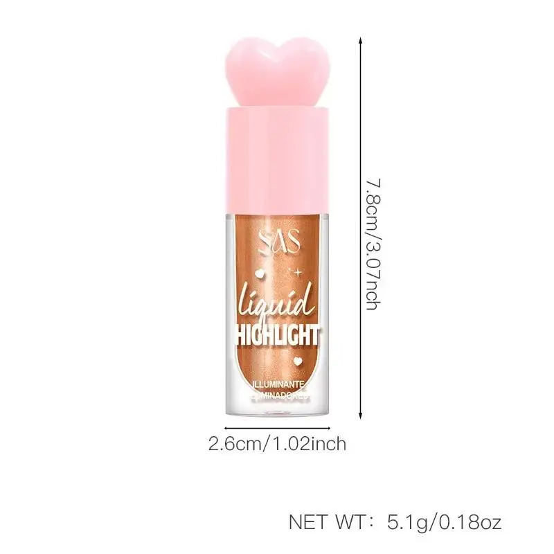 液体ハイライター顔輪郭メイクアップシマー明るく保湿ボディと頬骨エンハンサー