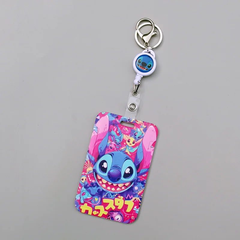 Kawaii ديزني غرزة حامل بطاقة لطيف حافلة دفع في مجموعة بطاقات طالب الحرم الجامعي بطاقة العمل وجبة بطاقة تلسكوبي مجموعة بطاقات الوصول #2