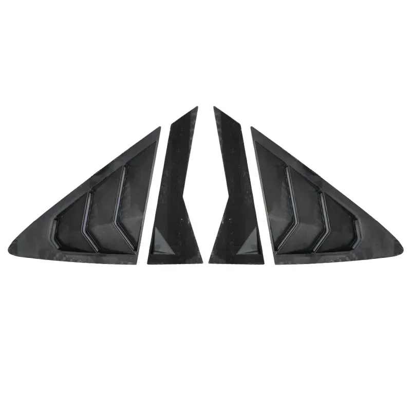 Left+Right For Hyundai Verna 2010--2016 Car Rear Louver Window Side Shutter Cover Trim Sticker ABS Carbon Fiber Accessories