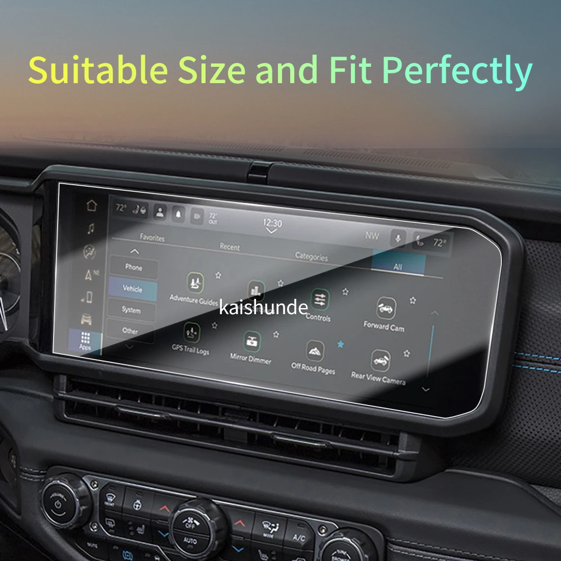 Car Stickers Meters Protector For 26 Jeep Wrangler Tempered Glass Protective Film Display Navigation Vehicle