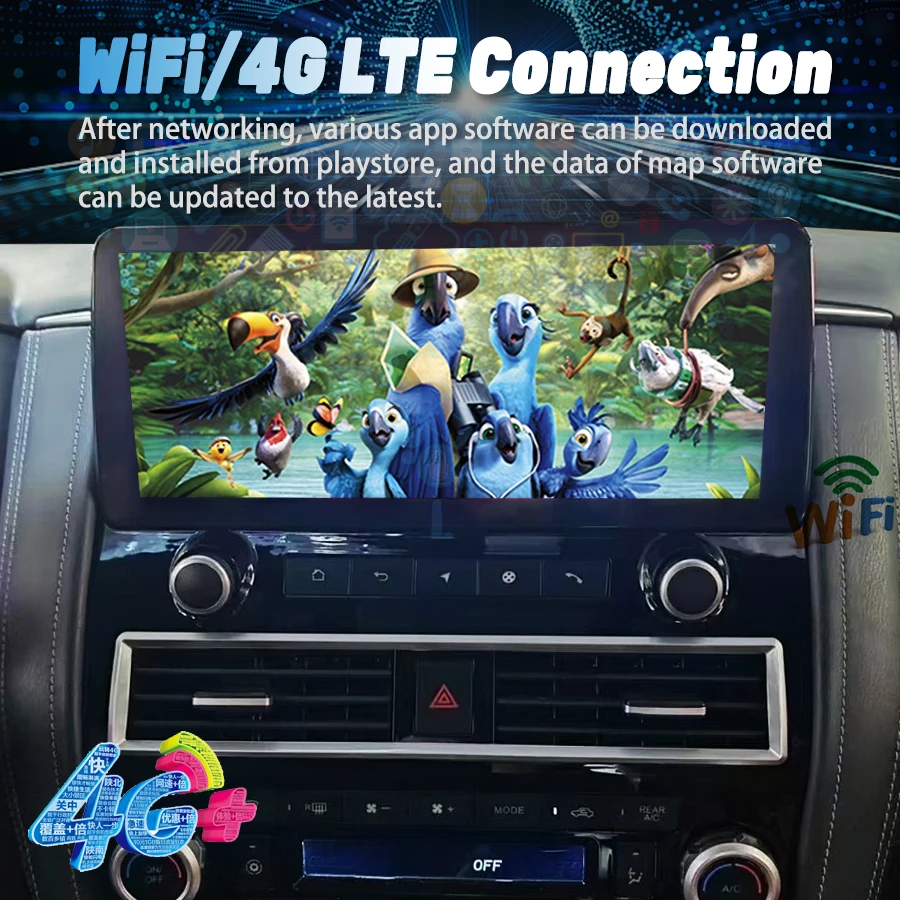 12.3inch Android 14 For Nissan Patrol Y61 Y62 Infiniti QX80 QX56 Car Radio GPS Video Player Carplay HUTesla Screen Carplay Auto