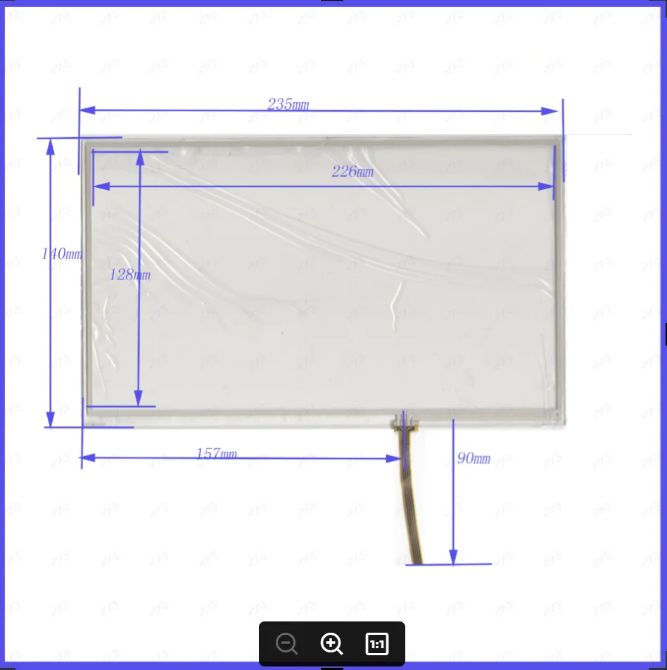 

ZhiYuSun HR4 09005S inch Touch Screen Glass 235mm*145mm 4 wire resistive Touch Panel HR409005S FOR TABLE for laptop 235*145