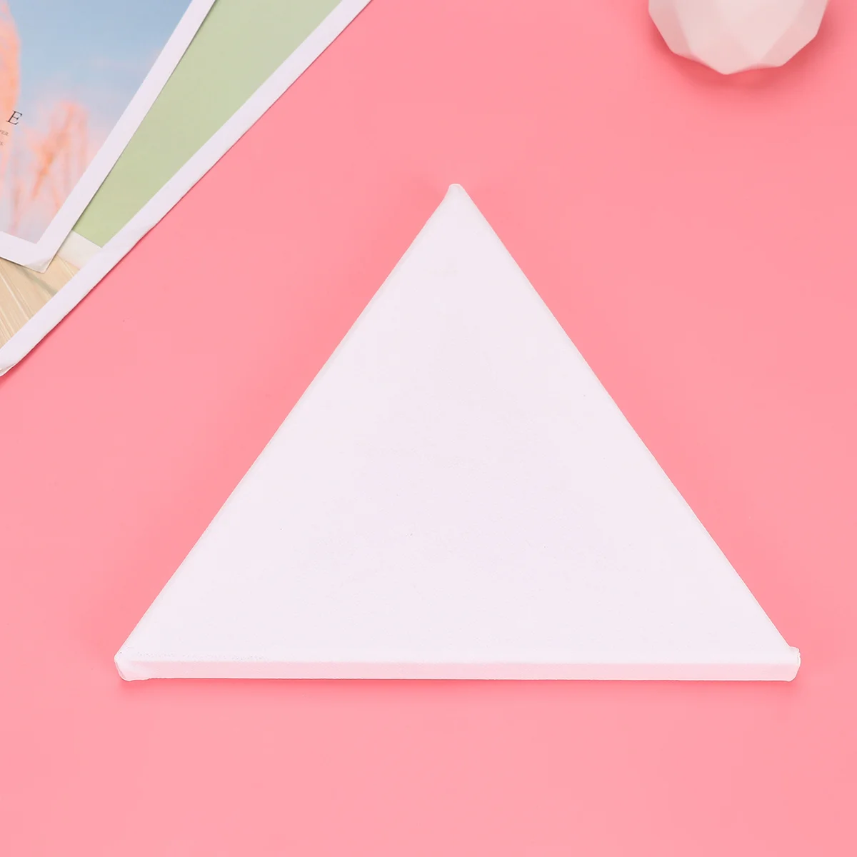 

2Pcs Oil Painting Panel Irregular Triangle Style White 30cm Durable Cotton Painting Board Creative Drawing Board for Student