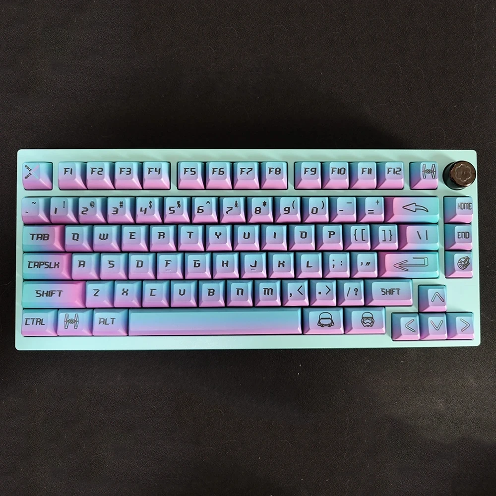 Anime Gradiente Keycaps, 152 Teclas, Cereja Perfil KCA, Sublimação PBT Dye, Teclado Mecânico Keycap para Interruptor MX