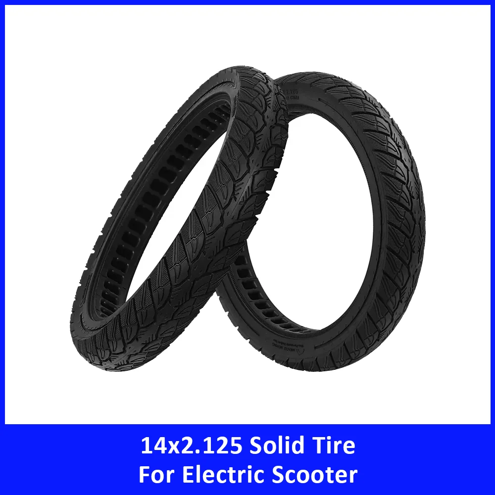 

14 Inch 14x2.125 Non-Inflatable Solid Tire for Folding Electric Scooter Puncture-Proof Replacement Accessories Part Tyre