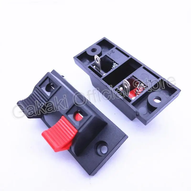 2pcs/lot Connector Terminal 2P 4P Push In Jack Spring Load Audio Speaker Terminals Breadboard Clips