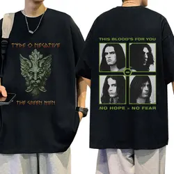 Rock Band Type O Negative The Green Man T Shirt Gothic Metal Short Sleeve T-shirt Men Vintage Hip Hop Oversized T Shirts Unisex