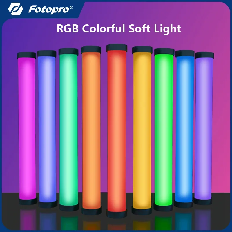Fotopro FS15 RGB Tube Light batteria e magnete integrati con luce Video a LED a vite da 1/4 ''per l'illuminazione di prodotti fotografici da Studio
