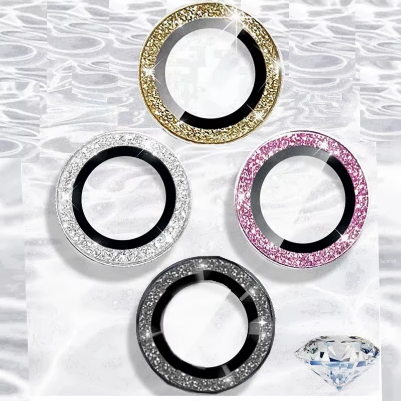

2-3Pcs Luxury Glitter Camera Lens Protector Glass For iPhone 16 15 14 13 11 Pro Max 12 Mini Camera Protection Film Accessories