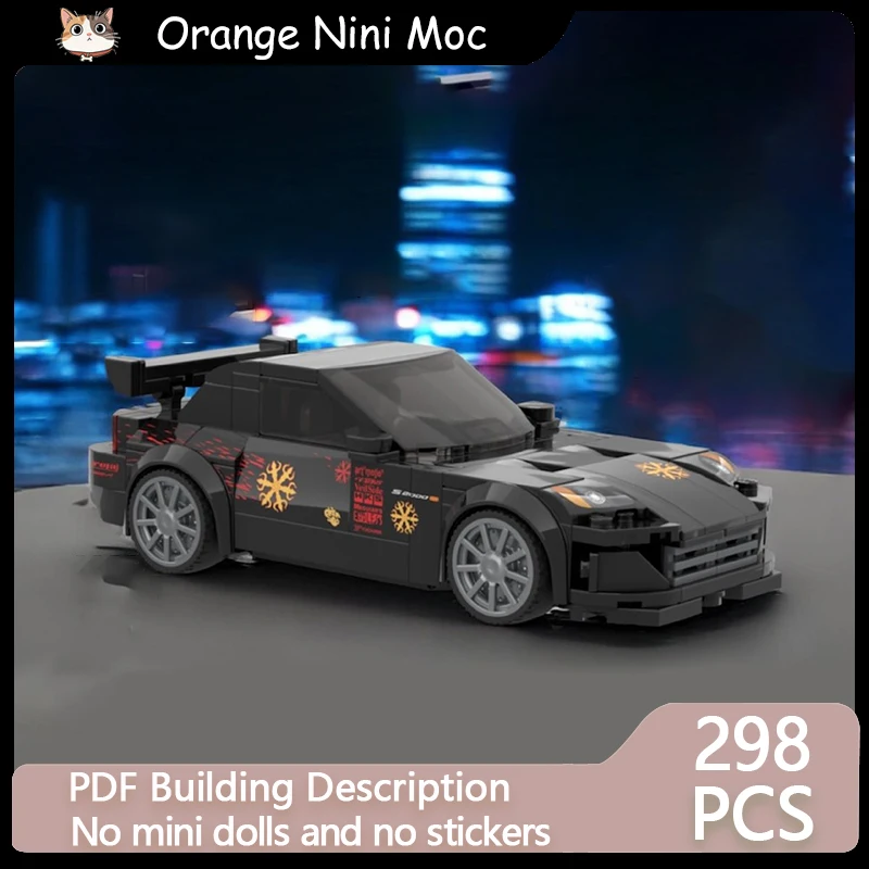 Stadtauto-Rennmodell MOC Bausteine Sportwagen S2000 Modulare Technologie Geschenke Urlaub Zusammenbau Kinderspielzeug-Set