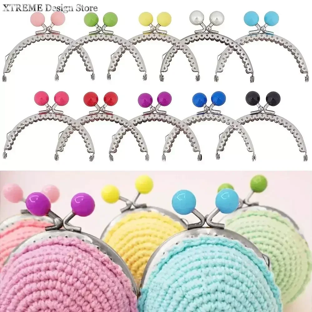 Candy Color Metal Purse Frame Kiss Clasp Purse Clasp Frame Bag Kiss Clasp Lock Purse Bag Clasps Bag Frame Buckle DIY Craft
