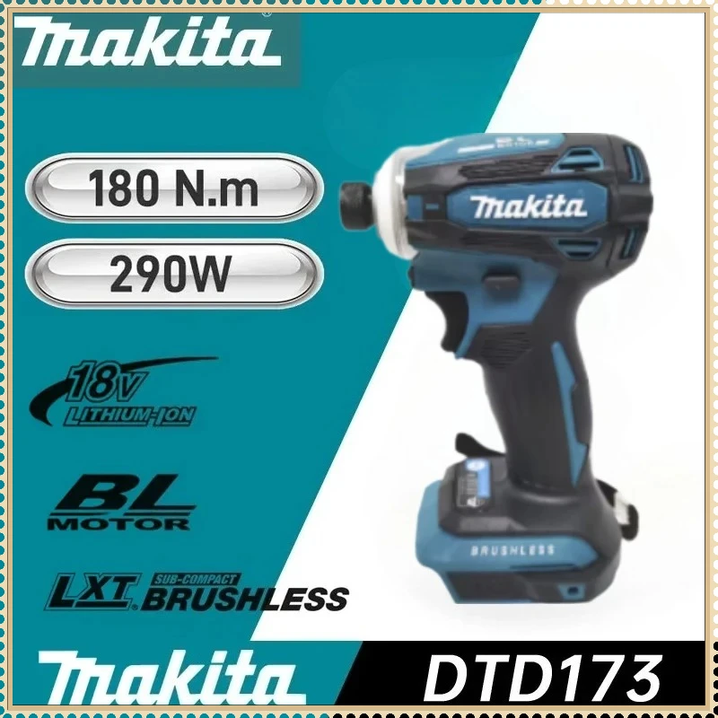 

Аккумуляторный ударный шуруповерт Makita DTD173 с высокой мощностью и крутящим моментом, 18В, без проводов