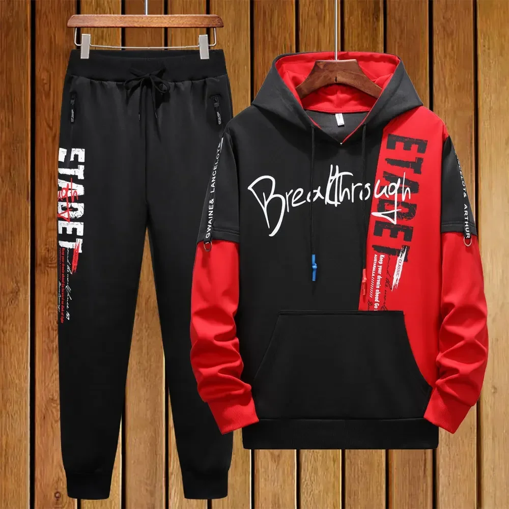 Motorcycle Tracksuits Two Piece Sweat Suits Men Patchwork Printing Sets Sports Clothing Outfit Set Tracksuit Designer Clothes