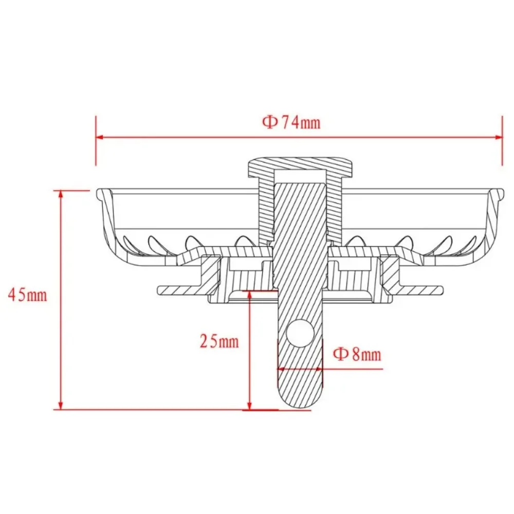 

Newest Sink Stopper with 74mm Diameter Simple Install Upgraded Sink Filter Durable & Easy To Clean Kitchen Sink Plug Convenient