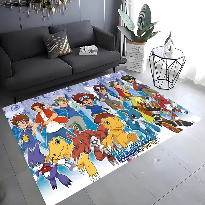 3D digimon cartoon pattern carpet living room bedroom home decor carpet bathroom kitchen non-slip mat exquisite birthday present