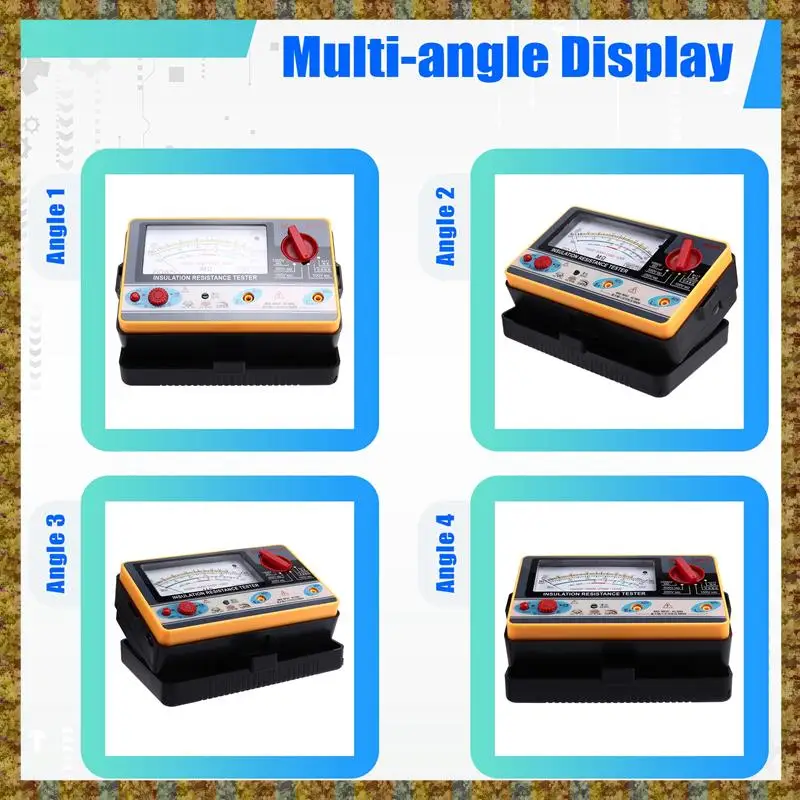 F-F TY6045 مقاومة العزل مقياس المقاومة الرقمي يده تستر ميغاميتر 0-2000MΩ 100 فولت/250 فولت/500 فولت/1000 فولت دقة عالية