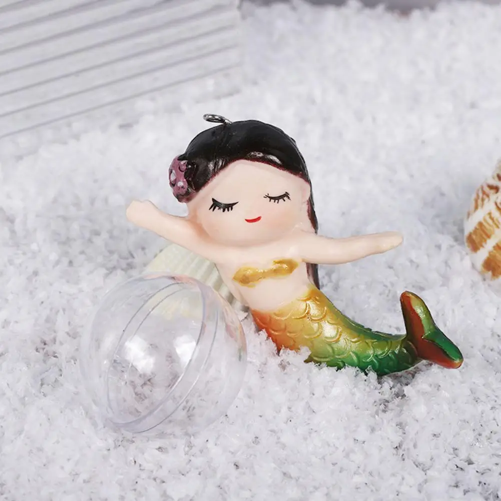 Aquarium Decoration Mini Aquarium Mermaid Figurine Ornament Adorable Eco-friendly Cartoon Decor for Fish Tank Floating