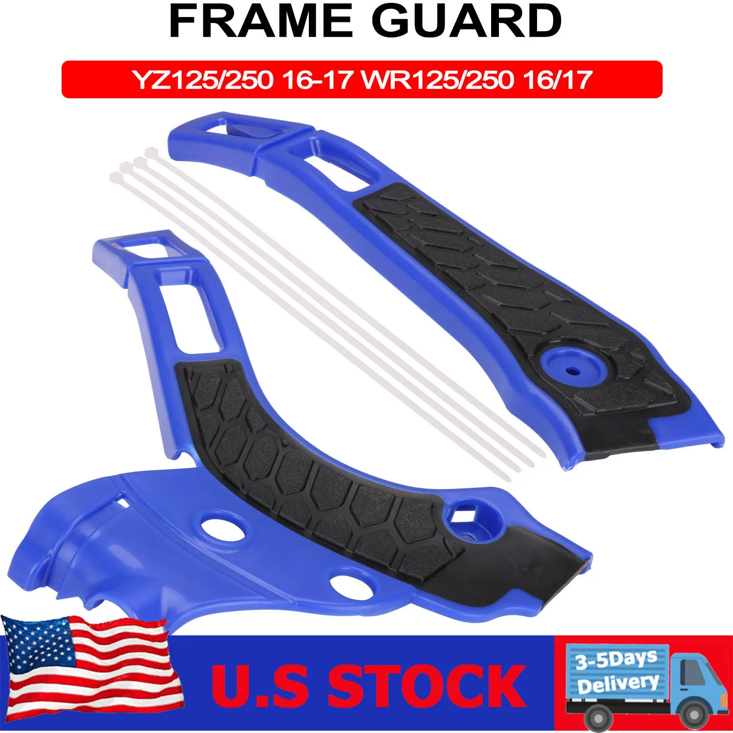 

Motorcycles X-Grip Frame Guard Protector Cover PP For Yamaha YZ125 YZ250 2005-2022 YZ250X 2016-2022 WR125 WR250 2006-2021