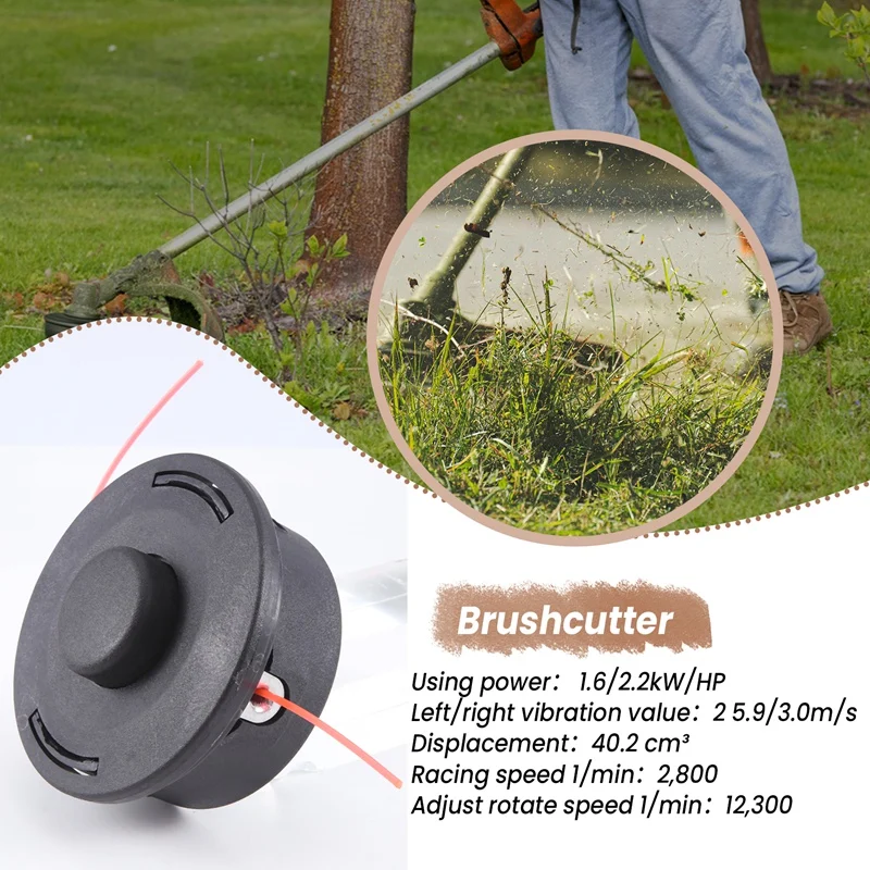 ABAZJ Auto Cut 25-2 Nylonowa głowica podająca do wykaszarki STIHL Trymer czarny FS120 250