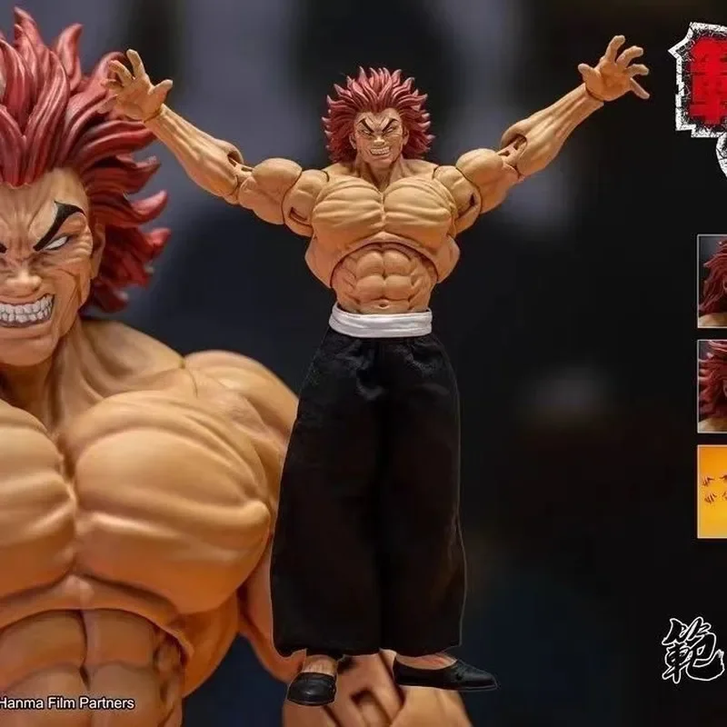 18cm Hot Toys Hanma Yujiro Hanma Baki Figure St 1/12 Grappler Serie Anime Figures Movable Pvc Models Statue Collectible Dolls