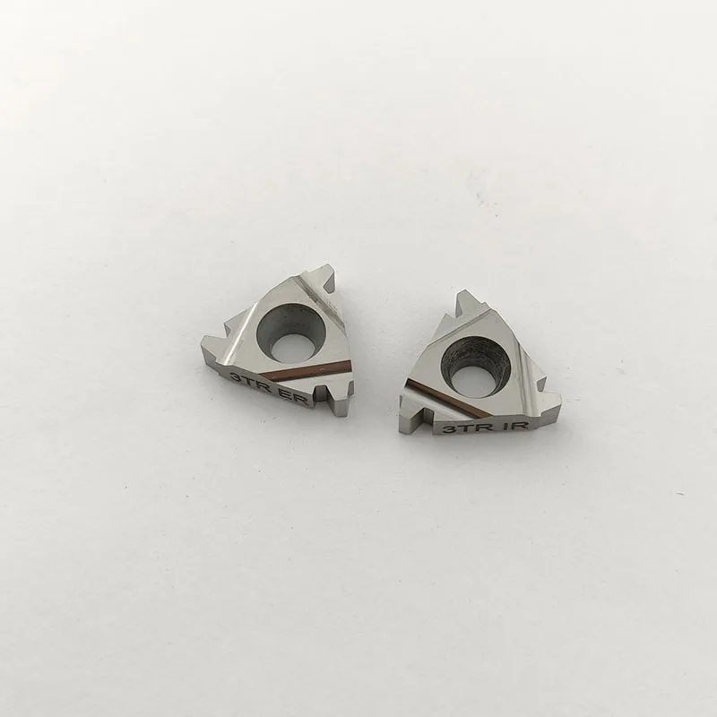 10 Uds. Herramienta de torneado de torno de hilo de carburo de ángulo de 30 grados insertos 16ER 16IR 1.0TR/1.5TR/2.0TR/2.5TR/3TR/4TR para metal no ferroso