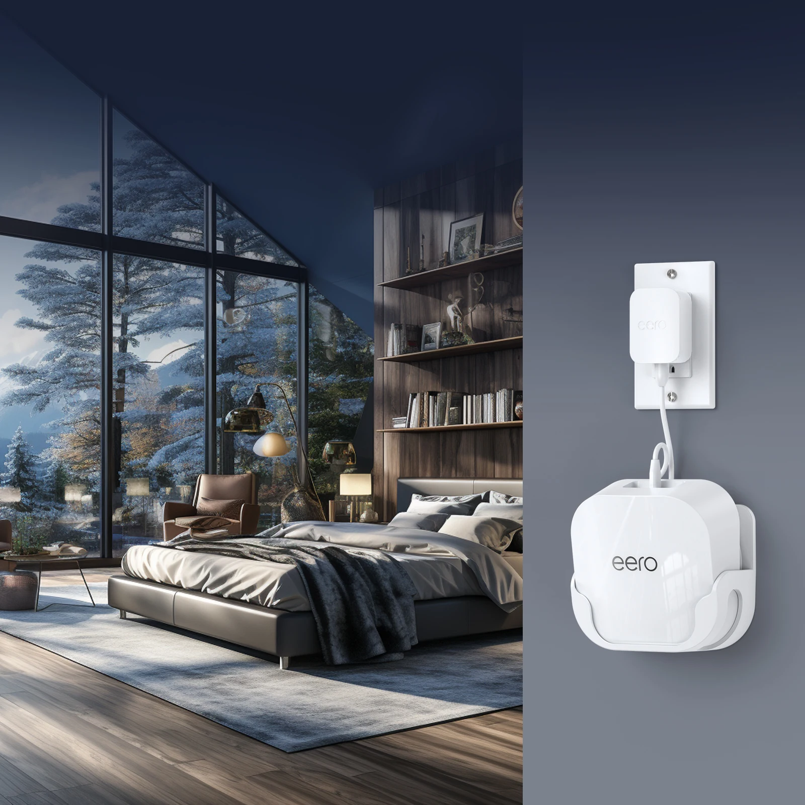 EDUP HY-WT1218 1 STKS Eero 7 Wi-Fi 7 Wandmontagebeugel Op maat gemaakt voor Eero7-systemen Precisie-engineered Veilige grip Eenvoudige installatie