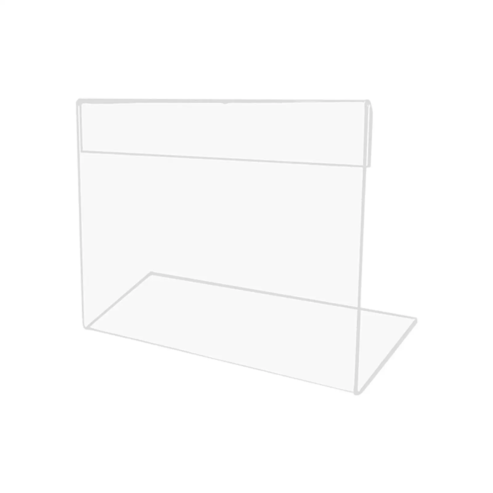 2-6pack Mini Sign Display Holder Clear Desktop for Reception