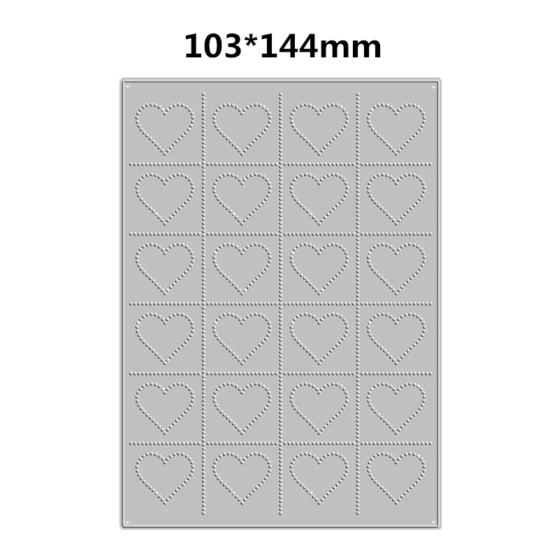قوالب قطع معدنية لخلفية قلوب عيد الميلاد لصنع ورق القصاصات وإطار الخلفية ومستلزمات الحرف اليدوية #2
