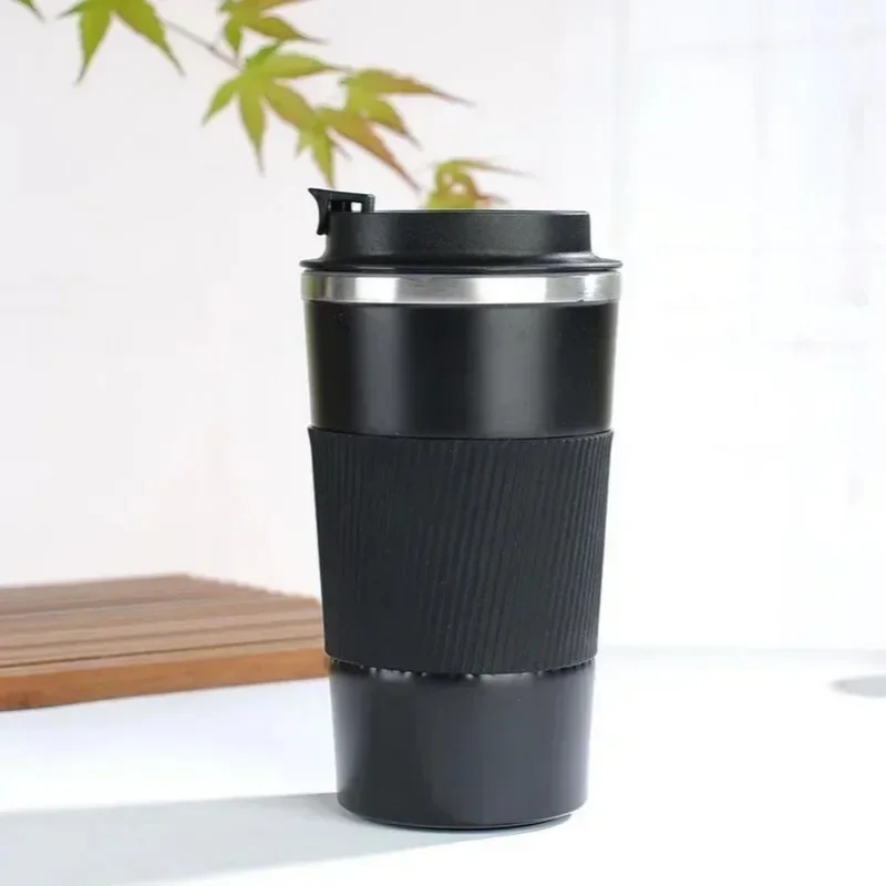 

Stainless Steel Thermal Coffee Cup, Insulated Bottle, Non-Slip Travel Car Mug, Garrafa Termica Cafe, 380ml, 510ml