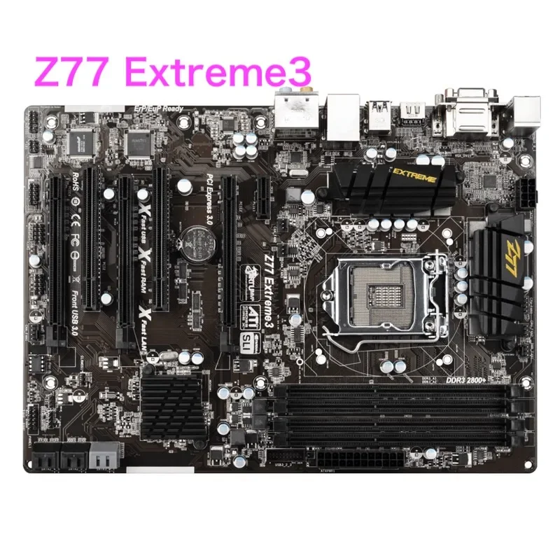 

Подходит для материнской платы Asrock Z77 Extreme 3, 32 ГБ, LGA 1155 DDR3 ATX, материнская плата, 100% протестировано, ОК, полностью работает, бесплатная доставка