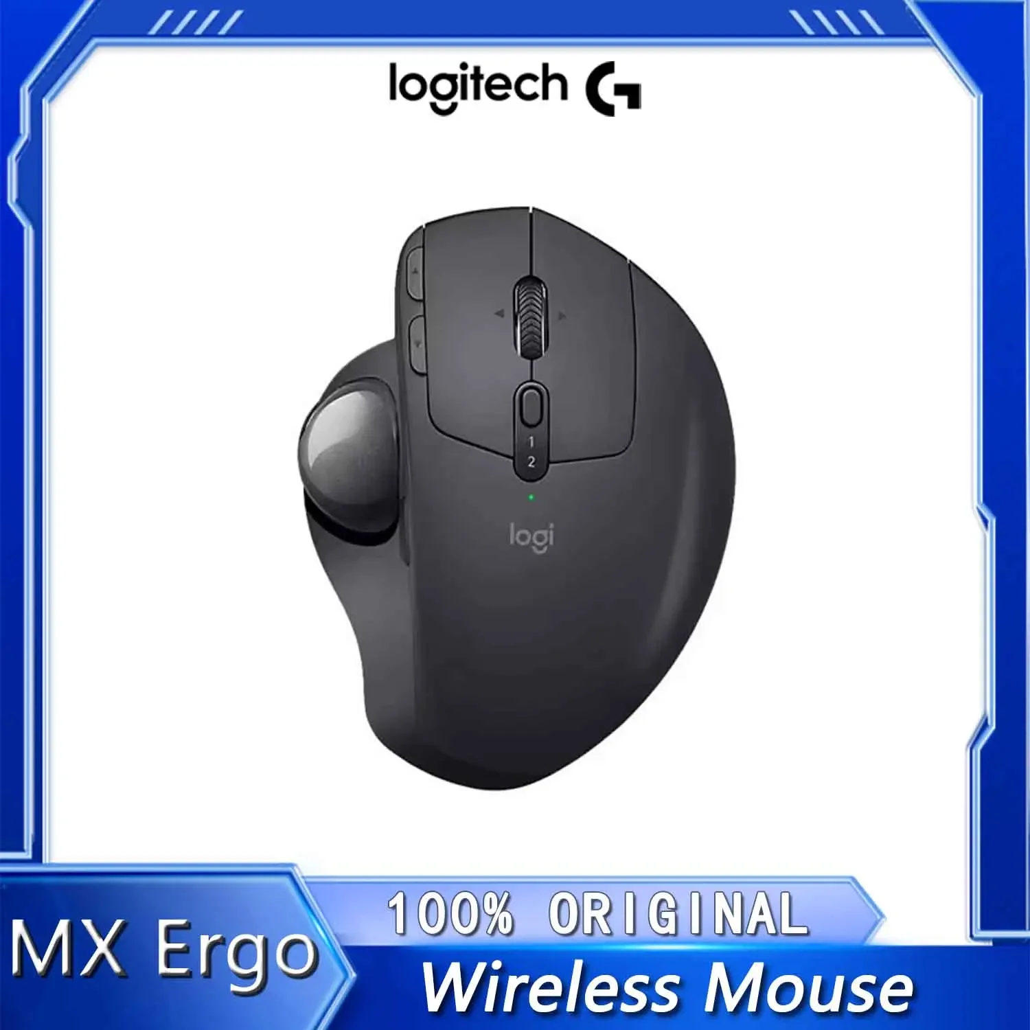 New Logitech MX Ergo Wireless Trackball Mouse Adjustable Ergonomic Design Rechargeable Bluetooth Mouse for Office Drawing Laptop